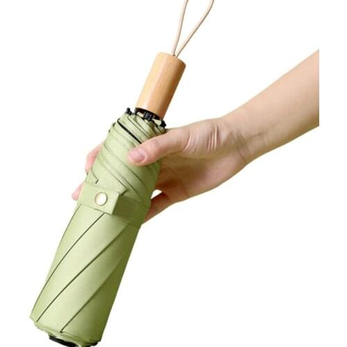 Three Folding Manual Parasol Japanese Umbrella Rain Womens UV Protection Sun And Rain Dual-use Simple Umbrella Men Gift