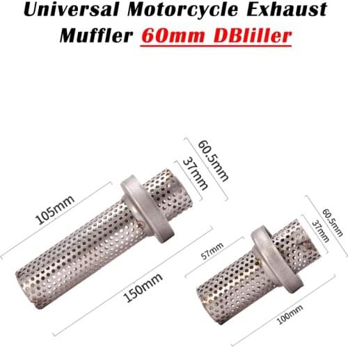 Universal 51mm Inlet Motorcycle Yoshimura Exhaust Silencer Racing 60mm Muffler Removable DB Killer Delete Noise Sound Eliminator