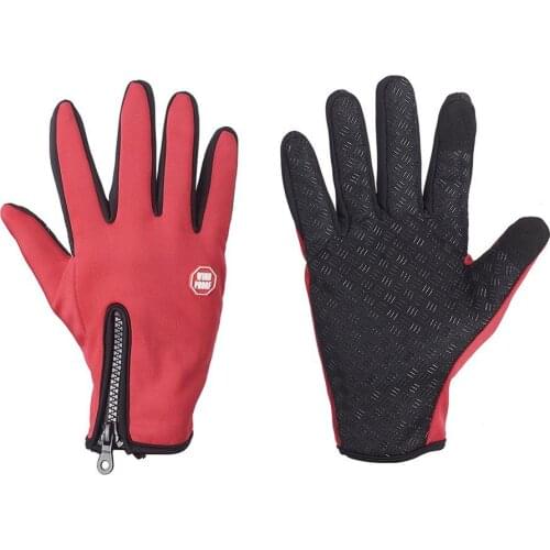 Bicycle Gloves Mountain Bike Gloves Anti Slip Shock Absorbing Pad Breathable Touch Screen Recognition Full Finger Warmer Gloves