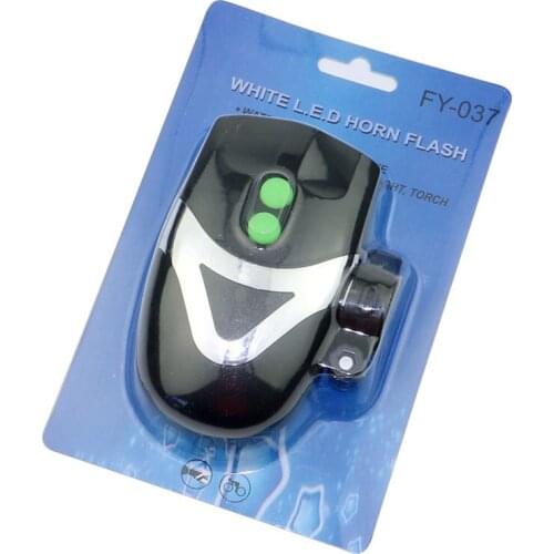 Bicycle horn with lamp mountain bike headlight horn electronic bell LED flashlight riding equipment accessories