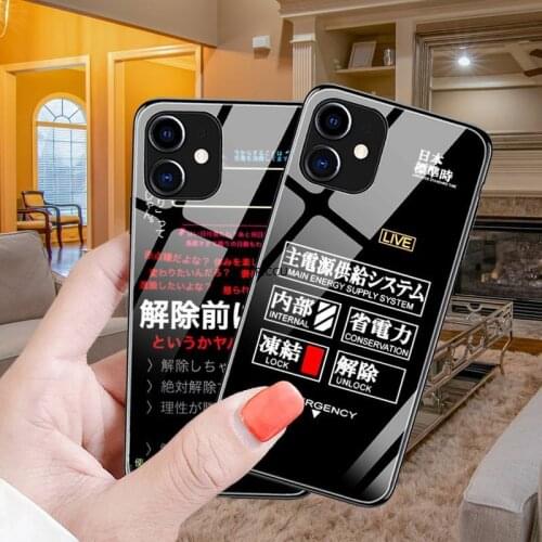 Japanese mobile desktop Phone Case Glow Luminous Tempered Glass For iPhone 11 12 Pro XR XS MAX 8 X 7 6S Plus SE 12Mini cover