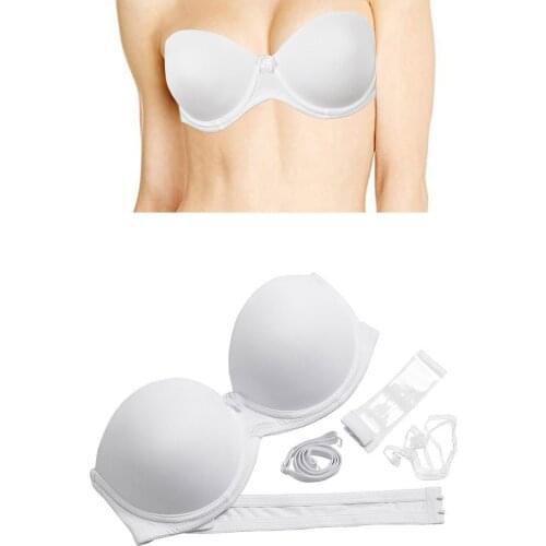 New Strapless Underwire Push up Bras Multiway Wedding BH sexy Lingerie for Women A B C D E F Cups Dropshipping