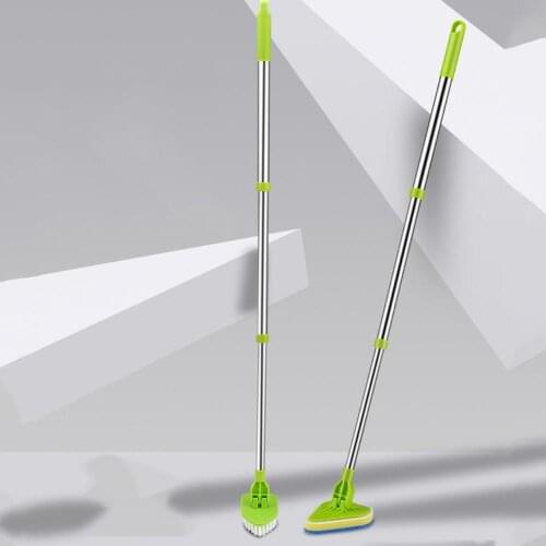 1pc Cleaning Brush Set Bathroom Bathtub Long Handle Telescopic Replace Sponge Spin Scrubber Brush For Toilet Home Clean Tools