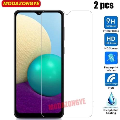 2 Pcs Tempered Glass For Samsung Galaxy A02 Glass Screen Protector Samsung A02 A022F A022 SM-A022F Glass Protective Film
