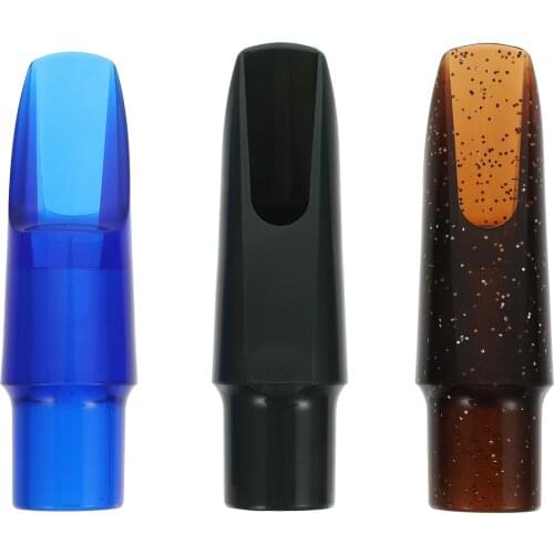 3Pcs Alto Saxophone Mouthpieces Practical Plastic Saxophone Heads (Assorted Color)
