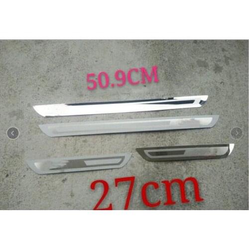 4PCS/SETS For GOLF 4 6 MK6 MK4 GLI logo thin stainless steel welcome pedal refires door sill strip parts