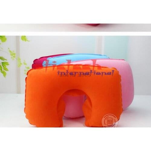 By dhl or ems 500 pcs U Pillow Inflatable Travel Pillow Air Cushion Neck Rest U-Shaped for Plane Flight Gift Health Air Pillow
