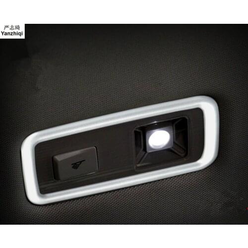 ABS 2pcs/lot Rear reading lamp light frame decoration frame interior lampshade Car Sticker for 2017 2018 Volkswagen VW Atlas