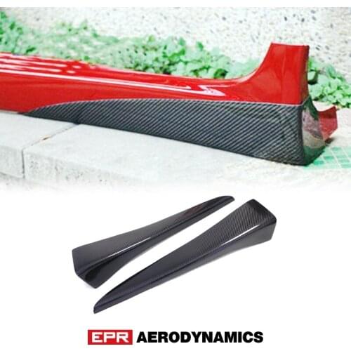 Car Styling For Mitsubishi Evolution EVO 10 V-Style Carbon Fiber Side Skirt Spats Non Aero Kit