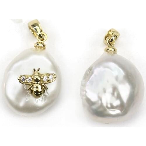 White coin freshwater pearl coin pendant for DIY jewelry making loose beads FPPJ wholesale nature