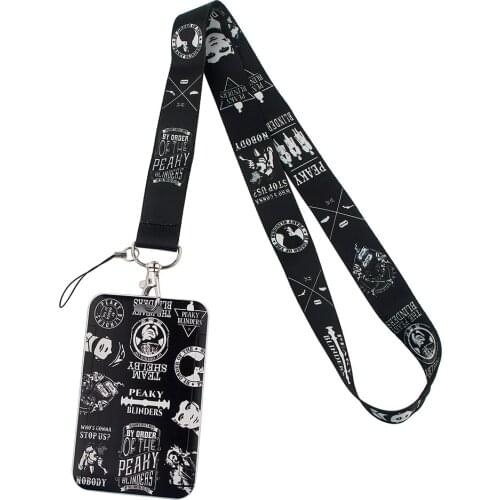 ER615 TV Series Peaky Blinders Lanyards Id Badge Holder Keychain ID Card Pass Gym Mobile Badge Holder Lanyard Key Holder