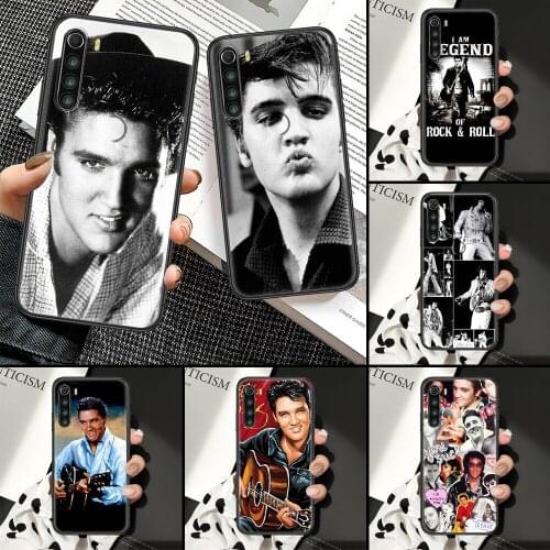 Superstar Elvis Presley Phone Case For Xiaomi Redmi Note 7 8 9 10 7A 8T 9A 9T 9S 10S Pro black silicone bumper fashion coque