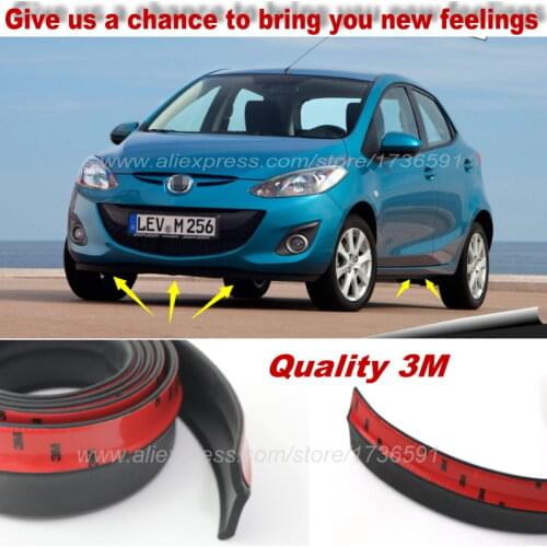 Bumper Lip Deflector Lips / For Mazda 2 Mazda2 M2 Demio DW DY DE DJ / Front Spoiler Skirt For Car Tuning View / Body Kit / Strip