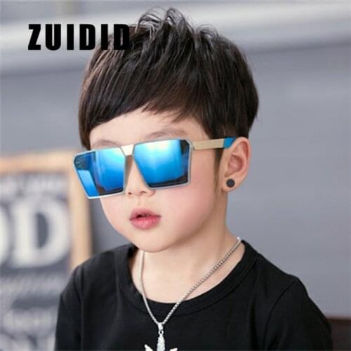 ZUIDID Kid Sunglasses Children Square Sun Glasses Boys Girls Anti-Reflective Eyewear Fashion Mercury Colorful Eyeglasses UV400