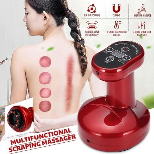 Electric Cupping Massager Vacuum Suction Cups EMS Anti Cellulite Magnet Therapy Scraping Relax Soreness Infrared Slimming