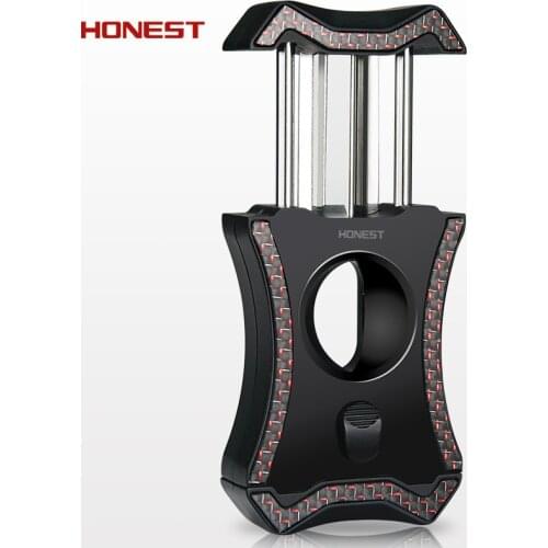 HONEST metal 4 jet turbo torch cigar lighter Stainless steel V-blade spring Cigar cutter