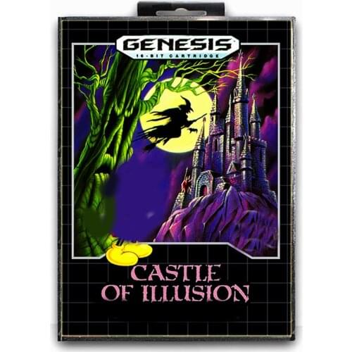Castle of illusion Starring Muse with Box for 16 bit Sega MD Game Card for Mega Drive for Genesis Video Console
