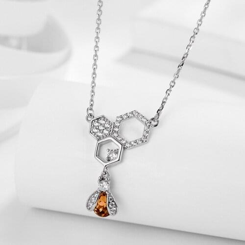 Exquisite Irregular Shiny Zircon Geometric Pendant Necklace 925 Sterling Silver Necklace For Women Jewelry Clavicle Chain