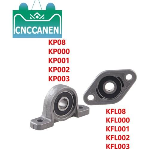 KP08 KP000 KP001 KFL08 Vertical Horizontal Zinc Alloy Mounted Bearing Mount Support Pillow Block Bearing CNC Printer Parts