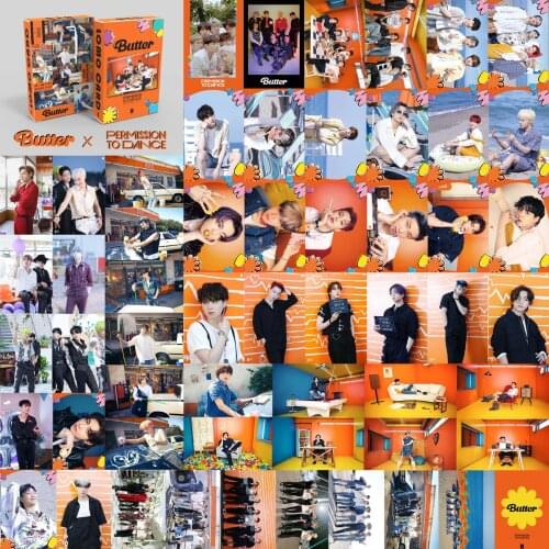 Kpop Bangtan Boys Lomo Card Poster New Album Butter 8th Anniversary Meeting Photocard Jung Kook Suga Jimin Jin J-HOPE 55 Pcs/set