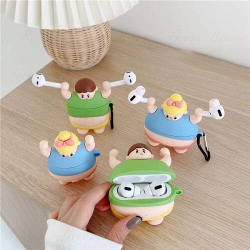 LierreRoom Weightlifting Fat Boys And Girls For Airpods Pro Headset Silicone Shell Bluetooth Protective Cover Airpods Case1 2