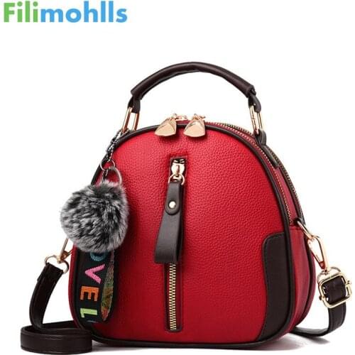 Small Square Bag, Pearl Hair Ball, Womens Bag, Mini Bag, Fashion Chain, Shoulder Bag.solid crossbody S2007