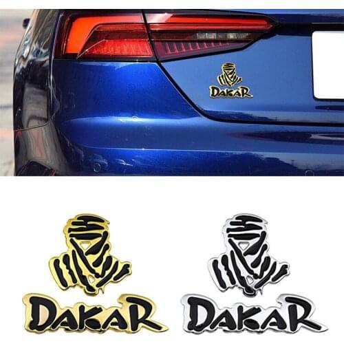 Car 3D Metal Dakar Decals Sticker For Rally Racing JDM RV SUV 4X4 Car Rear Trunk Body Emblem Badge Styling Decoration Stickers
