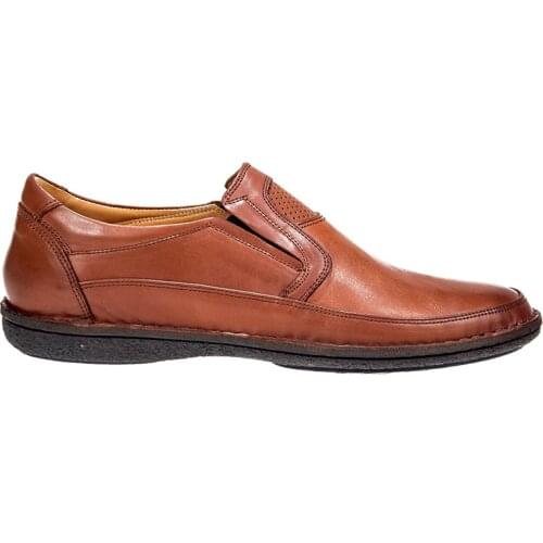 Mens Casual Shoes Genuine Leather Comfort Tan Color Inside Out Leather Comfortable Mold Orthopedic Insole Suitable for Foot Anatomy Slip-On Classic Shoes Fashion Business Suit Wedding Event 198303