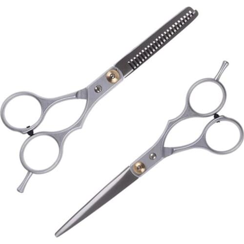 2Pcs Professional Hair Cutting Thinning Scissors Set Shears Barber Hairdressing Hair Scissors Styling Tools #11