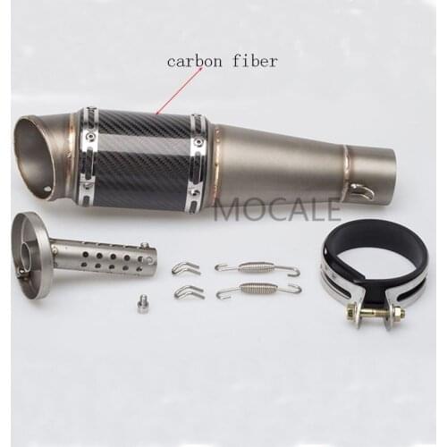 New 51mm Motorcycle modified exhaust pipe muffler carbon fiber exhaust with DB killer for Z800 GSXR750 K8 CBR300 MT07