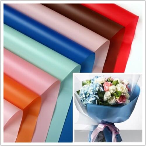 20pcs/lot Solid Color Matte Paper Translucent Waterproof Flower Wrapping Paper Gift Party Packaging Paper