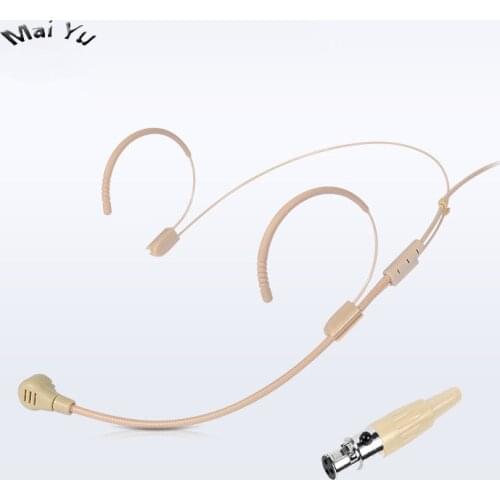 Hot Beige Microphone Condenser Wired Headset Show Transmitter Microfone for AKG Samson Mini XLR 3pin Microkone