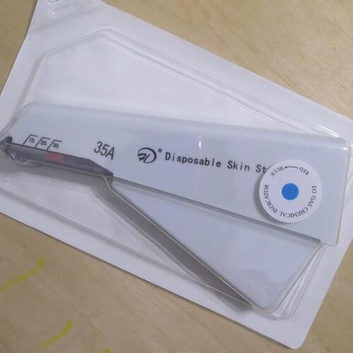 With CE 1pc 35W Disposable Skin Stapler Medical Sterile Skin Stitching Machine Stainless Steel Nail Puller Surgery Skin Wound