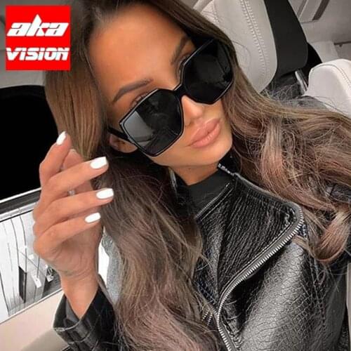 AKA VISION Square Oversized Sunglasses Women 2021 Glasses Women/Men Eyeglasses For Women Vintage Oculos De Sol Feminino UV400