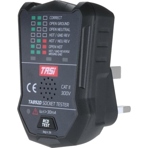 Electric RCD Socket Tester Multifunctional Circuit Detector Ground Wire Zero Line Live Line Leakage Tester Voice Broadcast
