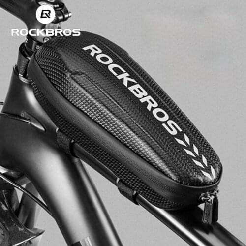 ROCKBROS Multifunctional Large Capacity Bicycle Bag Hard Shell Front Frame Tube Bike Bag Rainproof MTB Road Folding Saddle Bag
