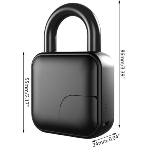 Tuya Smart Bluetooth Fingerprint Padlock Keyless USB Thumbprint Door Lock Bike Y98A