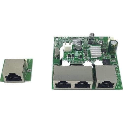 3-port poe Gigabit switch module 48V2A 96w-144w 3 port 10/100/1000M contact port mini switch module PCBA Motherboard RJ45 POE