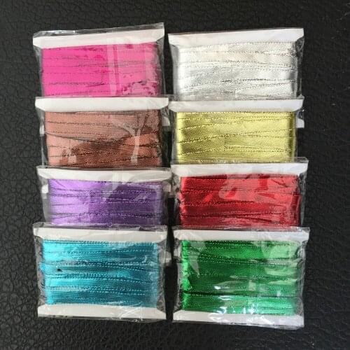 ZERZEEMOOY 10Y/CARD gold Silver ribbon for gift packing belt wedding party Christmas embellishment ribbon sewing accessories