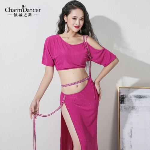 2021 NEW Womens Belly Dance Dance Suit Practice Clothes New Sexy Long Skirt+Top Bellydance Set Suit ZM324