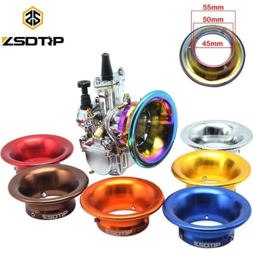 ZSDTRP Motorcycle Carburetor Air Filter Cup The Wind Cup Color Horn Cup 50mm Fit Most 21/24/26/28/30mm Carburetors
