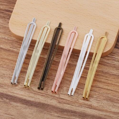 20 pcs/lot 68*8 mm DIY Hair Accessories For Women Hairpins Bangs Clip 6 Colors Plated