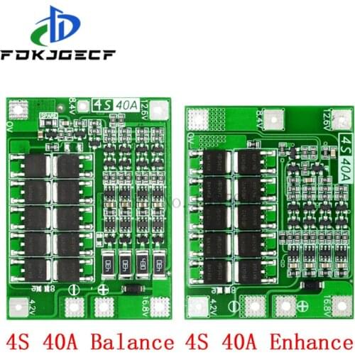 4S 40A Li-ion Lithium Battery Protection Board 18650 Charger PCB BMS For Drill Motor 14.8V 16.8V Enhance/Balance