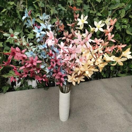 8 forks Dianthus Artificial Silk Flower Home Garden Floral Arrangement Wedding Hall Decoration Fake Flowers