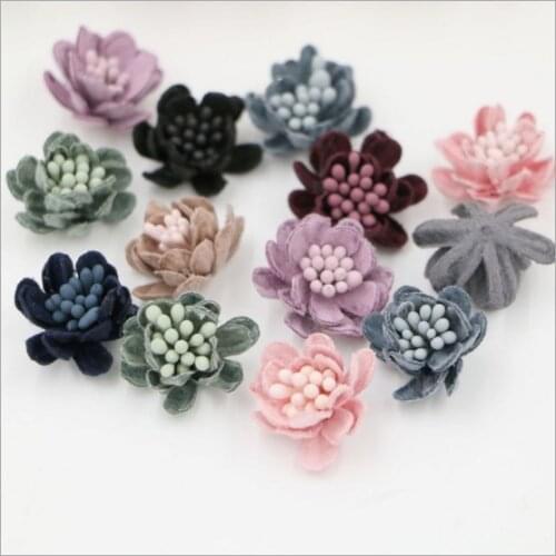 Diy Jewelry Accessories 30pcs/lot Fashion Korean handmade small daisy flowers Shape Suede Florals Fit Childrens Headwear