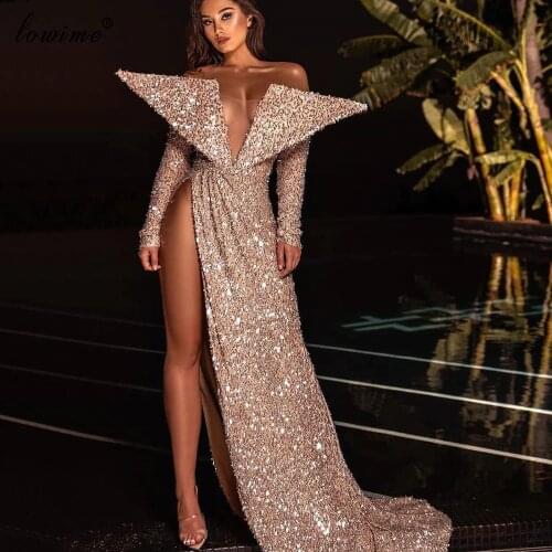 Arabic Sparkly Prom Dress Mermaid Special Design Dresses Woman Party Night Vestidos De Fiesta De Noche Long Photography Couture