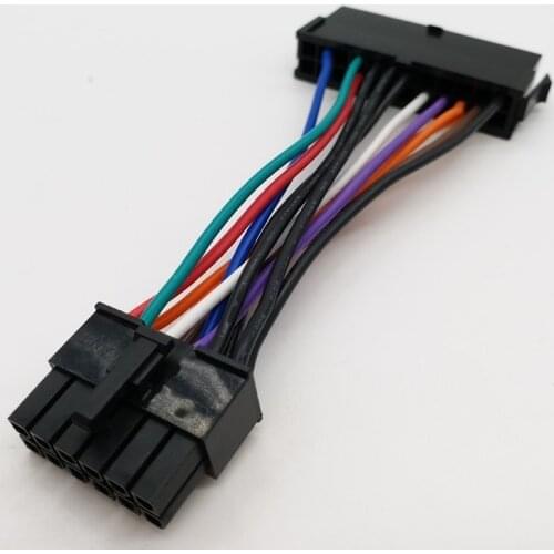 ATX 24 Pin to 12 Pin Power Supply Cable Adapter 24p to 12p 24P-12P Cable Cord For Acer Q87H3-AM factory PC Adapter 15cm