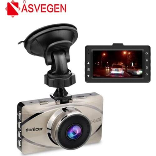 Asvegen Full HD 1080P Car DVR Dash Cam Dual Lens Camera 3'' Dash Camera WDR Video Recorder G-Sensor Night Vision Driving Corder