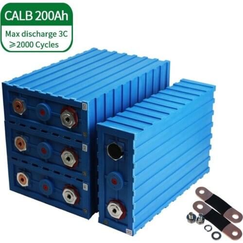 Free Shipping 4pcs/pack CALB 200Ah 3.2V Lifepo4 Battery Cell for 12V Battery Pack