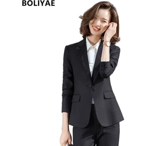 BOLIYAE Women's Trouser Suits Two